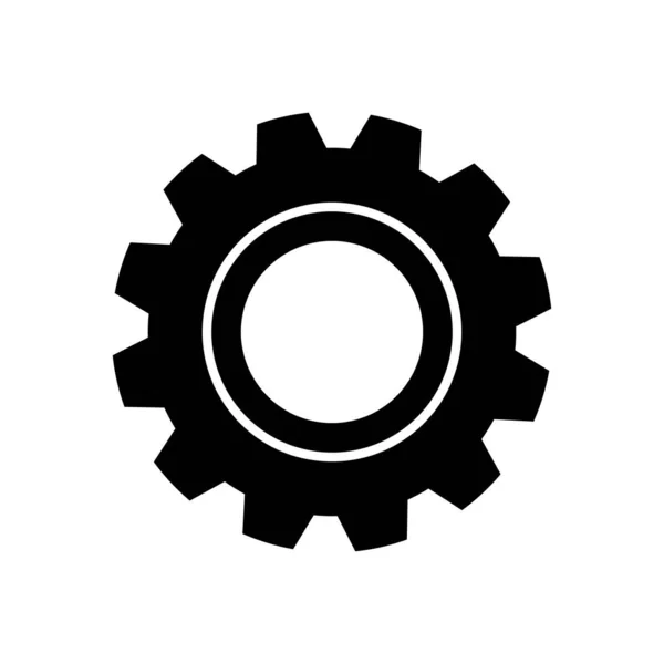 Logo Vecteur Roue Dentée Concept Engrenage Emblème Isolé Sur Fond — Image vectorielle