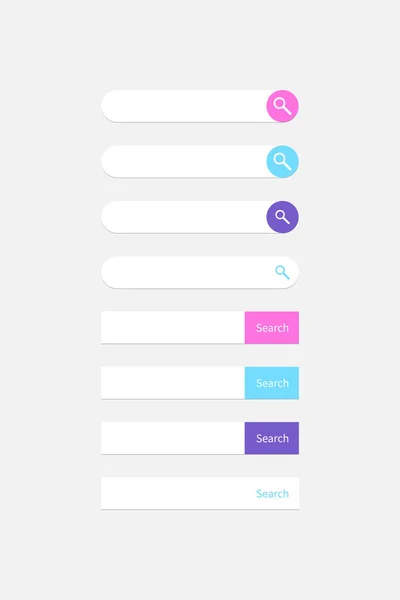 Set Van Verschillende Web Knoppen Banners Infographic Tekst Zoekbalken — Stockvector