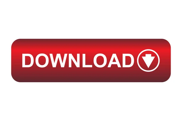 Web Red Download Button Arrow — Stockový vektor