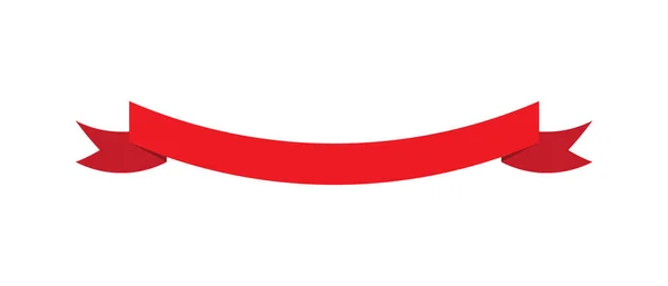 Червона Стрічка Ізольована Білому Тлі — стоковий вектор