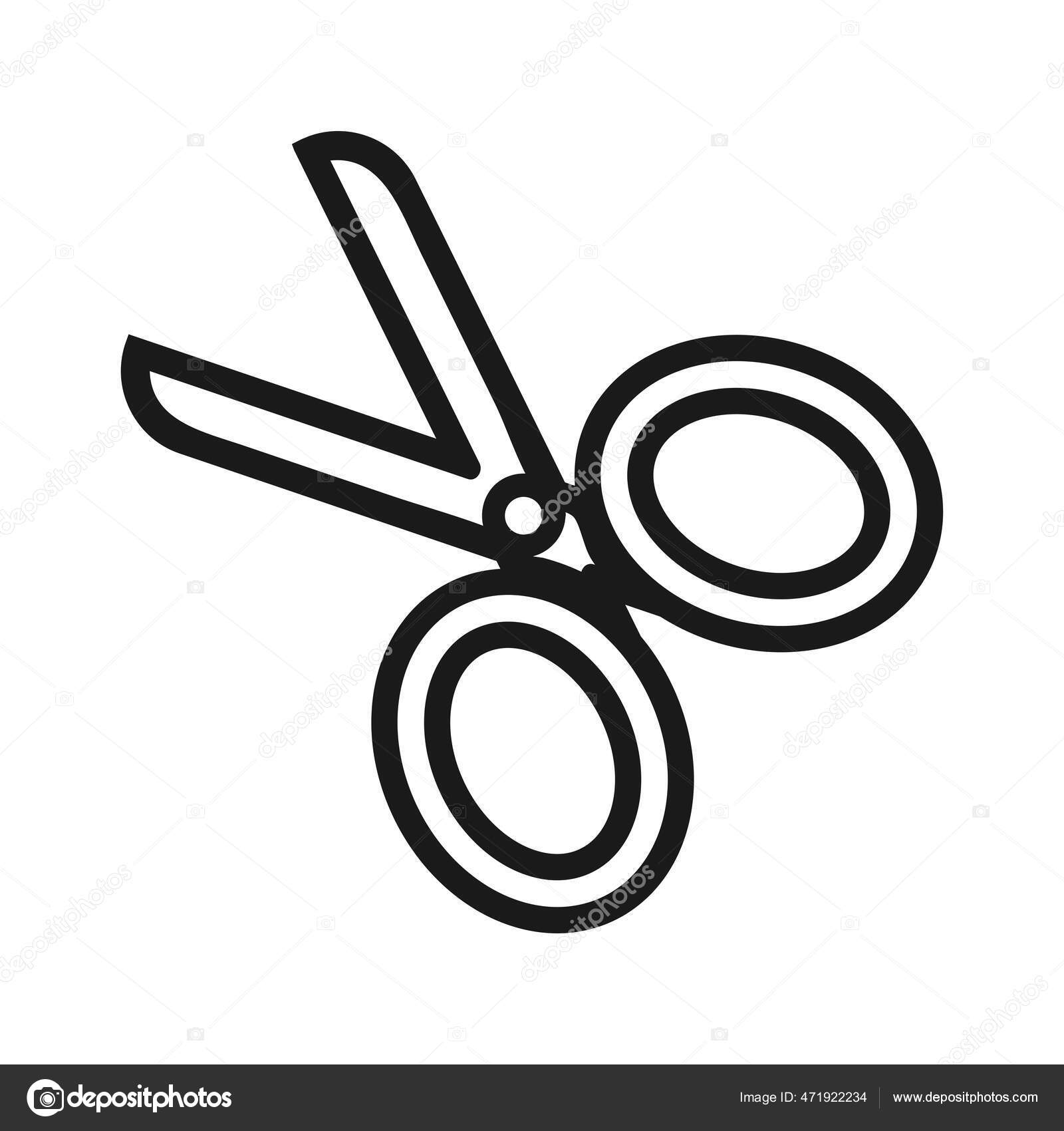 Esquema Ilustración Del Icono Las Tijeras Vector de stock #471922234 de  ©Maximlacrimart, image size:1600x1700