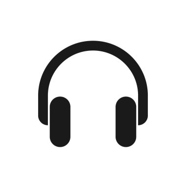 Kulaklık vektör simgesi. müzik sembolü.