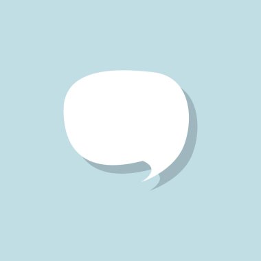 speech bubble vector on turquoise background