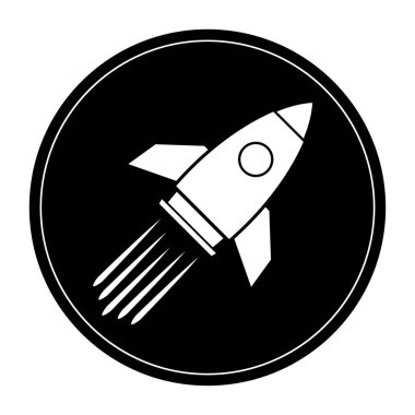 roket ikonu vektör illüstrasyonu.