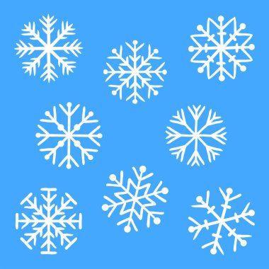 Kar taneleriyle soyut desen. modern biçim illüstrasyonu.