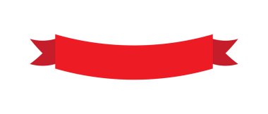 kırmızı kurdele beyaz arkaplanda izole edildi