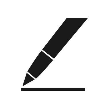 beyaz arkaplanda kalem simgesi