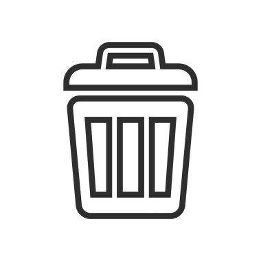 rubbish bin vector illustration on white background