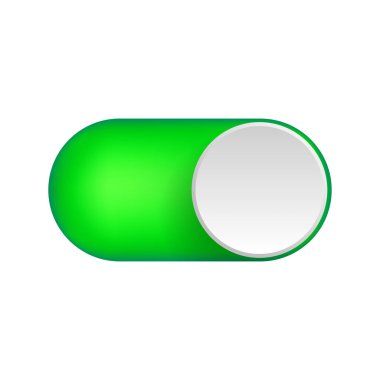 Düğmeye bas. Materyal tasarım düğmesi Vektör illüstrasyonuName