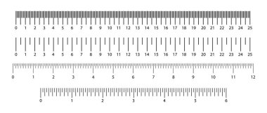 Boyut birimi mesafeleri gösterir. Soyut grafik öğesi. Vektör illüstrasyonu.