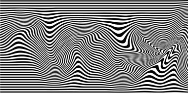 Kavisli çizgileri olan soyut bir arkaplan. Dalgalı geometrik tasarım. 3d illüstrasyon