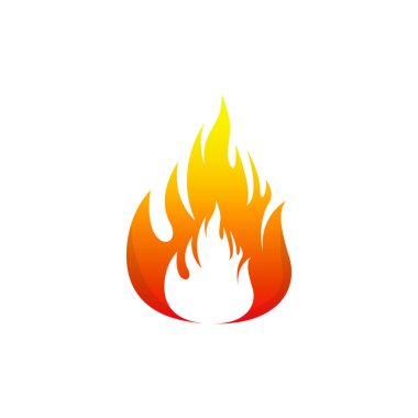 alev logosu tasarım vektör şablonu