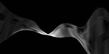 Kavisli çizgileri olan soyut bir arkaplan. Dalgalı geometrik tasarım. 3d illüstrasyon