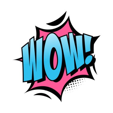 Çizgi roman konuşma baloncuğu pop sanat tarzı vektör çizimi tasarımı