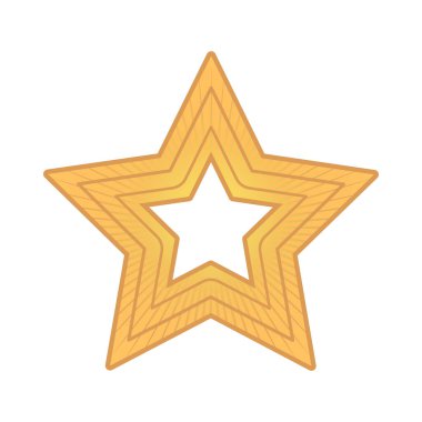 Beyaz arkaplanda izole edilmiş sarı yıldız düz simgesi