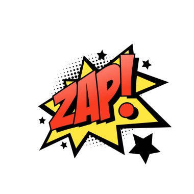 Çizgi roman konuşma baloncuğu pop sanat tarzı vektör çizimi tasarımı