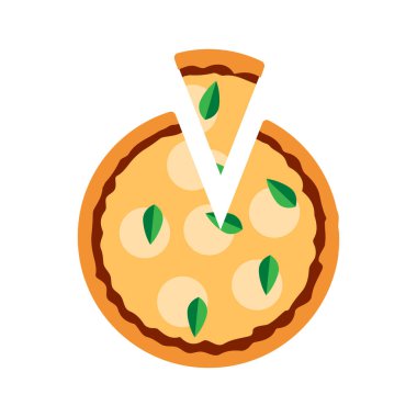  Lezzetli pizza vektör illüstrasyonu