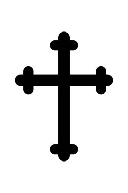 Bir çapraz simgenin vektör illüstrasyonu