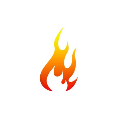 alev logosu tasarım vektör şablonu