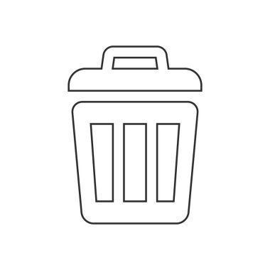 rubbish bin vector illustration on white background