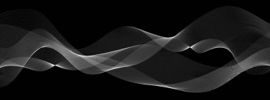 Kavisli çizgileri olan soyut bir arkaplan. Dalgalı geometrik tasarım. 3d illüstrasyon