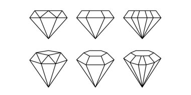 set of gem icons vector illustration