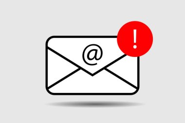 e- posta ileti simgesi. Posta sembolü vektör illüstrasyonu