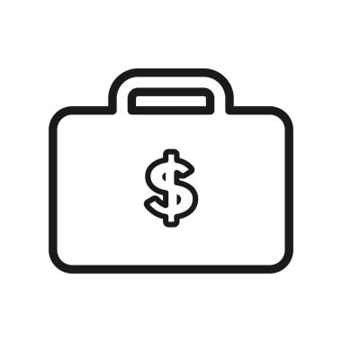 Dolar simgesi, vektör illüstrasyonlu çanta