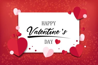 Sevgililer Günü afişi, vektör illüstrasyonu