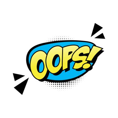 Çizgi roman konuşma baloncuğu pop sanat tarzı vektör çizimi tasarımı