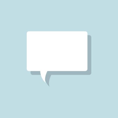 speech bubble vector on turquoise background