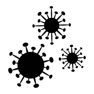 Virüs ve bakteri örnekleri. vektör illüstrasyonu