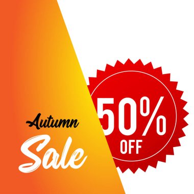 Sonbahar indirimli pankart tasarımı sonbahar alışveriş promosyonu için indirimli etiket arka planı