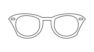 Güneş gözlüğü vektör resimlemesi beyaz arkaplanda izole edildi