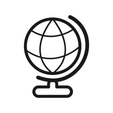 Küre. Web simgesi vektör illüstrasyonu