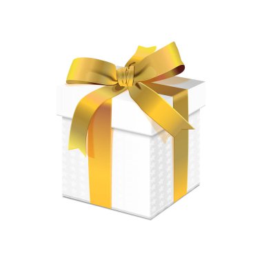 Beyaz arkaplanda hediye kutusu simgesi izole edildi