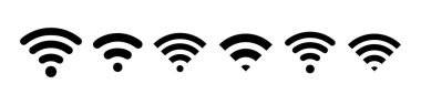 Wi-fi sinyal simgeleri. vektör illüstrasyonu