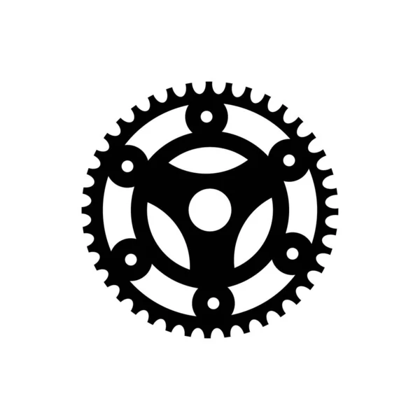 Logo Vecteur Roue Dentée Concept Engrenage Emblème Isolé Sur Fond — Image vectorielle