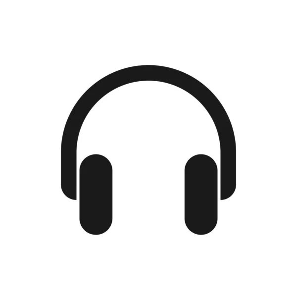 Ícone Vetor Fones Ouvido Símbolo Música —  Vetores de Stock