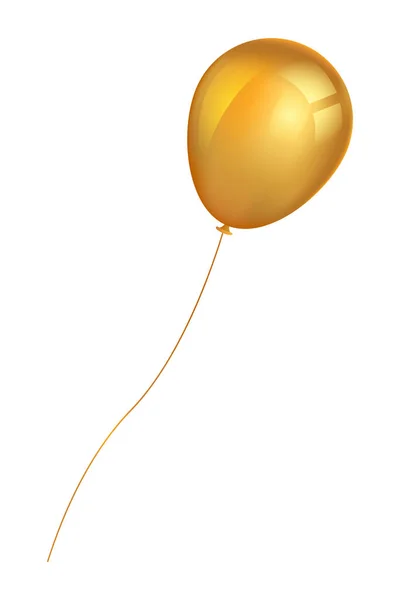 Ballon Volant Sur Fond Blanc — Image vectorielle