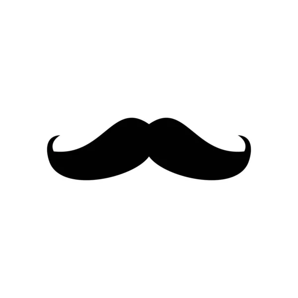 Hand Drawn Mustache Icon Illustration Vector White Background — Stock Vector