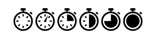 Illustrazione Vettoriale Delle Icone Del Cronometro Moderno — Vettoriale Stock