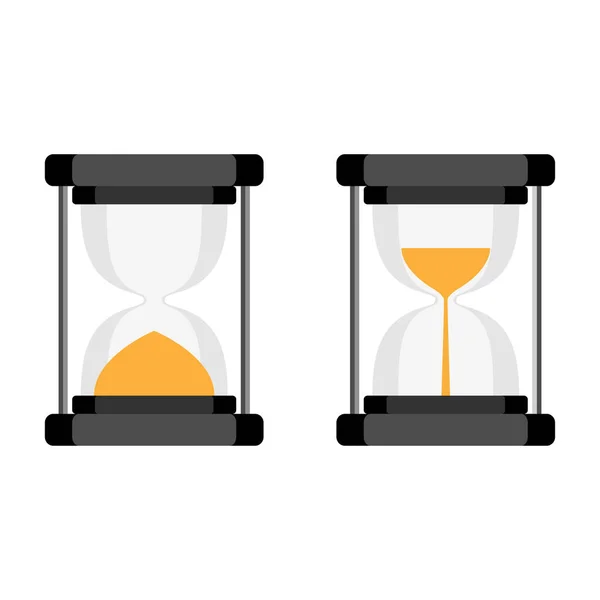 Vector Icon Hourglass Collection Vintage Hourglass Timer Sand Countdown Illustration — Stock Vector