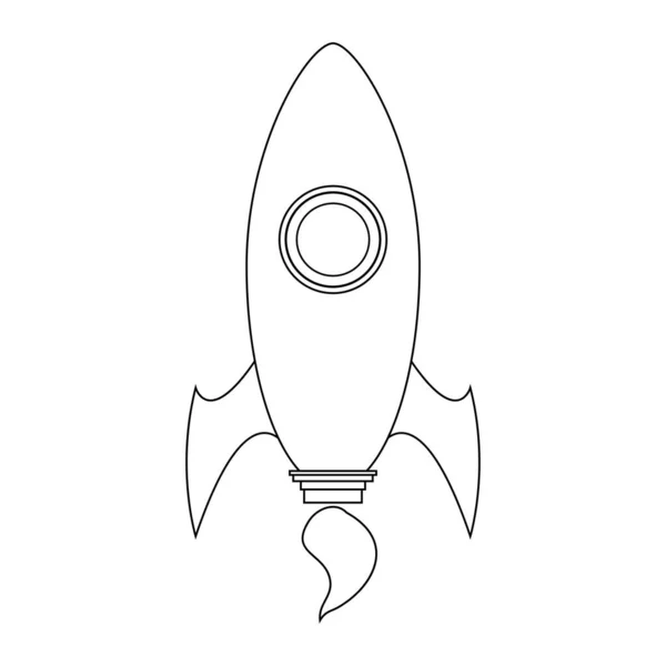 Raketenstart Raumschiff Symbol Vektor Illustration Grafik Design — Stockvektor