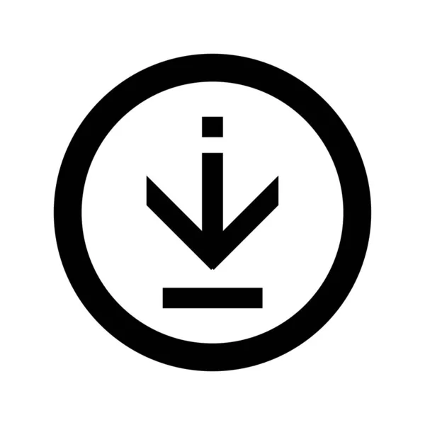 Flecha Signo Vector Ilustración Blanco — Vector de stock
