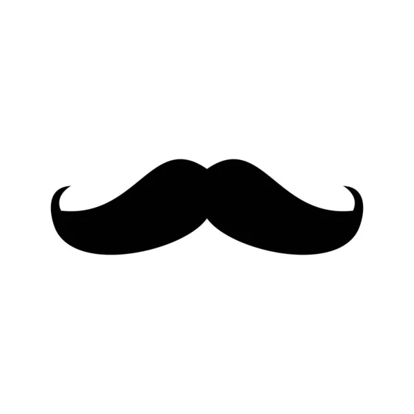 Hand Drawn Mustache Icon Illustration Vector White Background — Stock Vector
