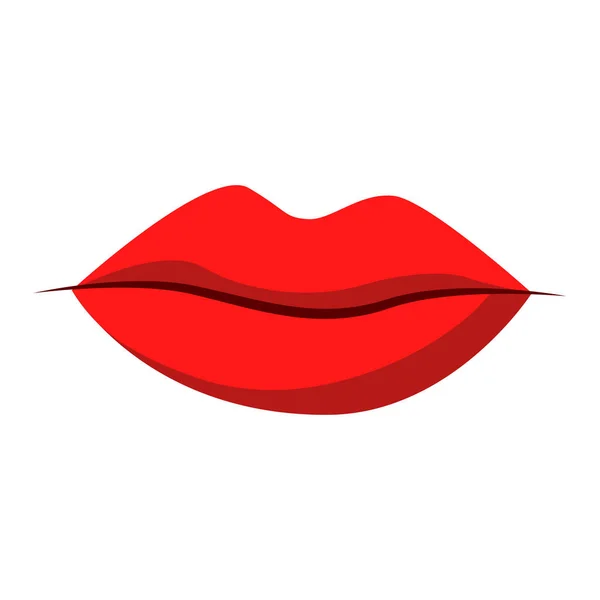 Vector Illustration Beautiful Female Lips White Background — Stockový vektor