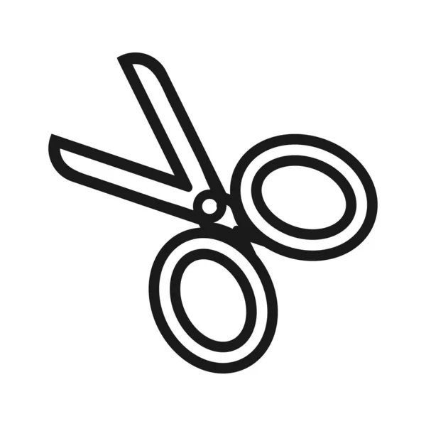 Outline Illustration Scissors Icon — Stock Vector