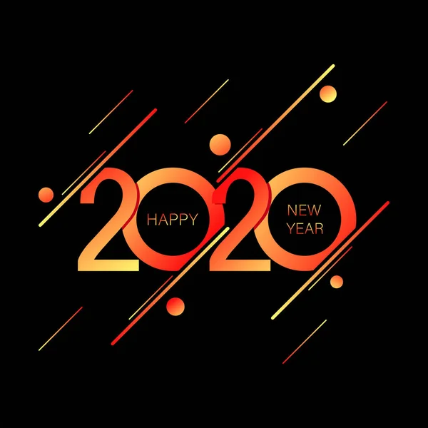 Щасливий Новий Рік 2020 Картковий Фон — стоковий вектор