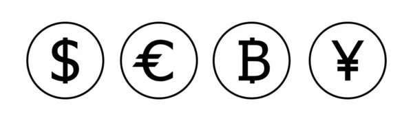 Money Icons Set Vector Illustration — Stock Vector